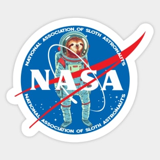N.A.S.A.-National Association of Sloth Astronauts Sticker